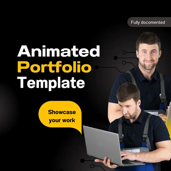 Animated portfolio website template (Downloadable)
