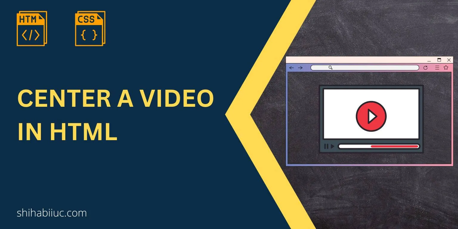 Center aligned video in computer window