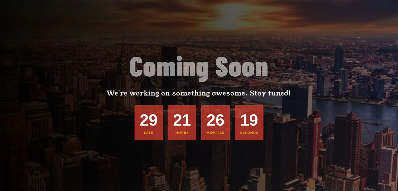 Coming Soon Template