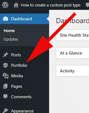 New post type created in wordpress