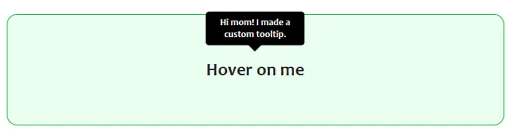 Custom tooltip example