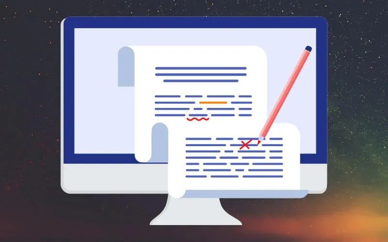 Correcting text on a desktop computer