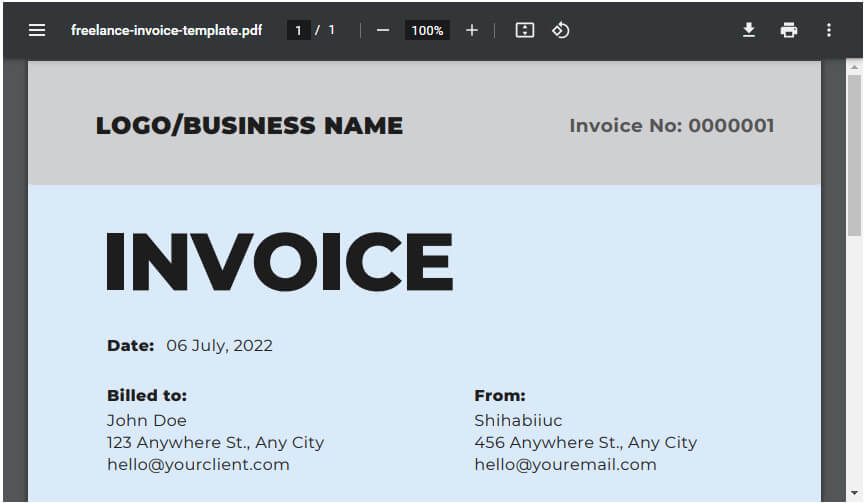 Embedded PDF file on Desktop