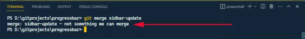 git command error: not something we can merge