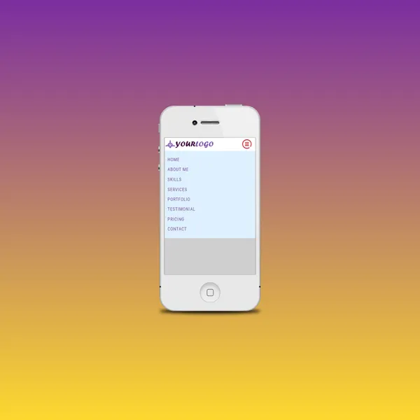 Create a responsive navigation menu using HTML, CSS & JS