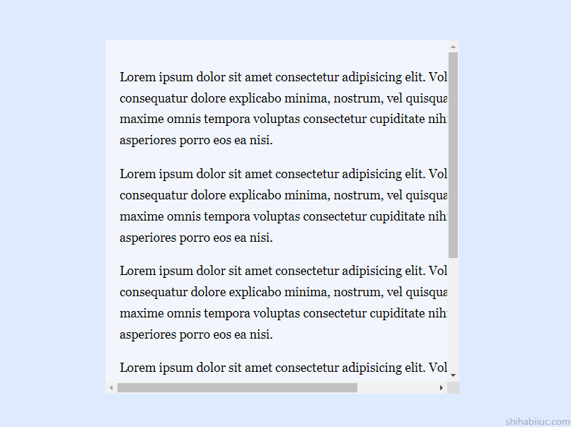 Both horizontal and vertical scrolling in one div