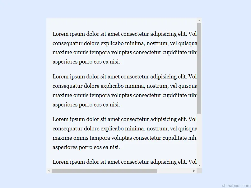 Horizontal and vertical scrolling div