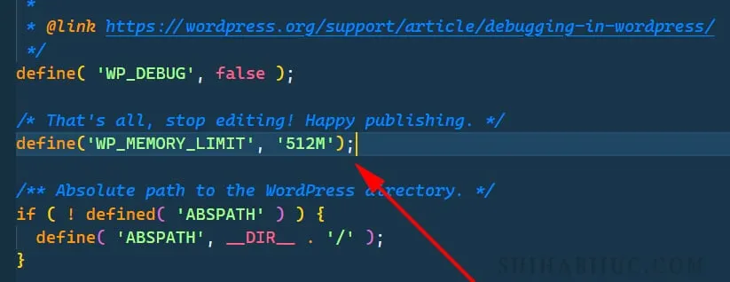 Increasing PHP memory limit using wp-config.php file