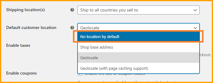 No location by default