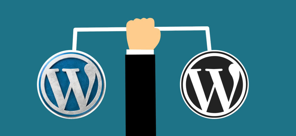 comparison of wordpress org and com