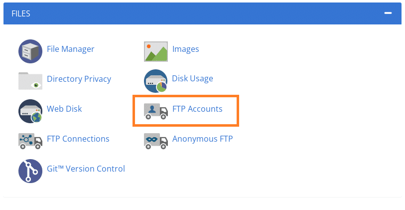 cPanel Files Section
