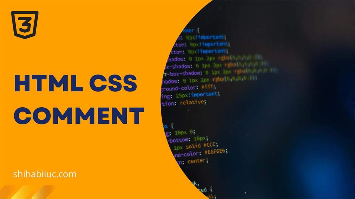 How to write HTML CSS comment