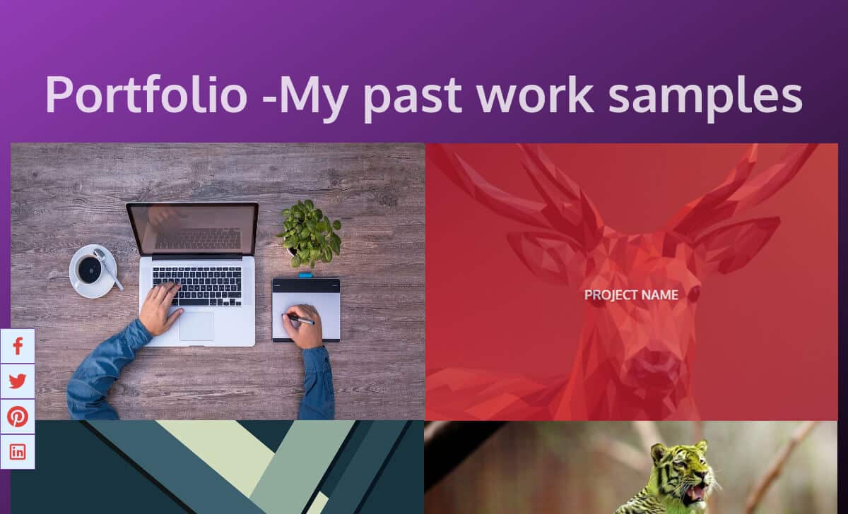 Portfolio website design with HTML CSS [source code]