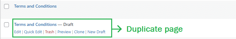 Duplicate page created by plugin