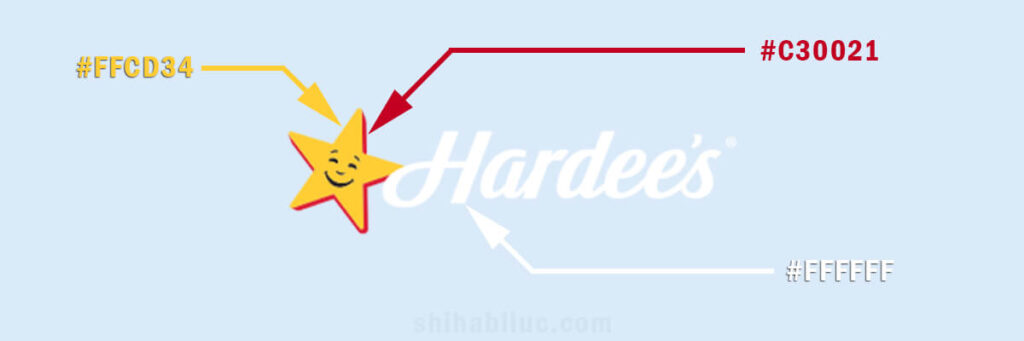 Hardee's logo color code values