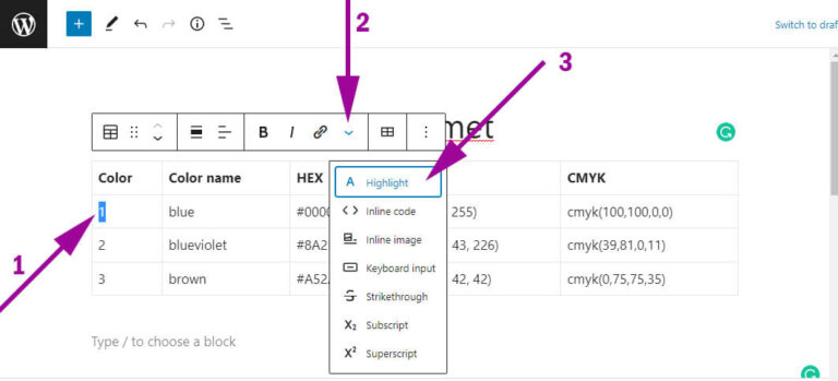 how-to-fill-a-table-cell-with-color-in-wordpress-gutenberg