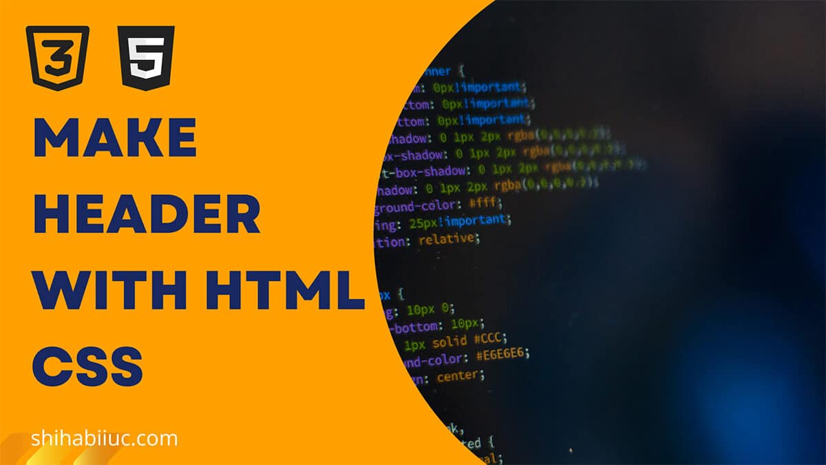 How to make header with HTML and CSS