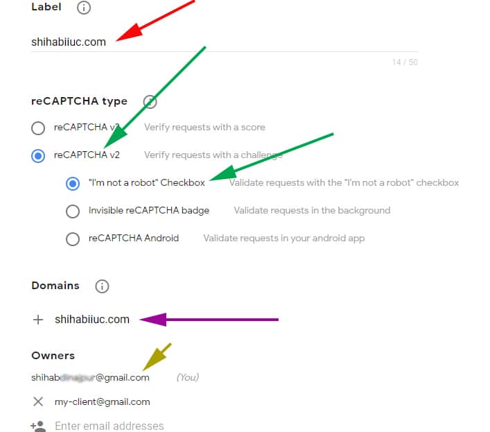 Submit reCaptcha v2 form