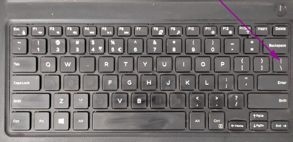Pipe key on windows computer