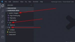 Create a responsive navigation menu using HTML, CSS & JS