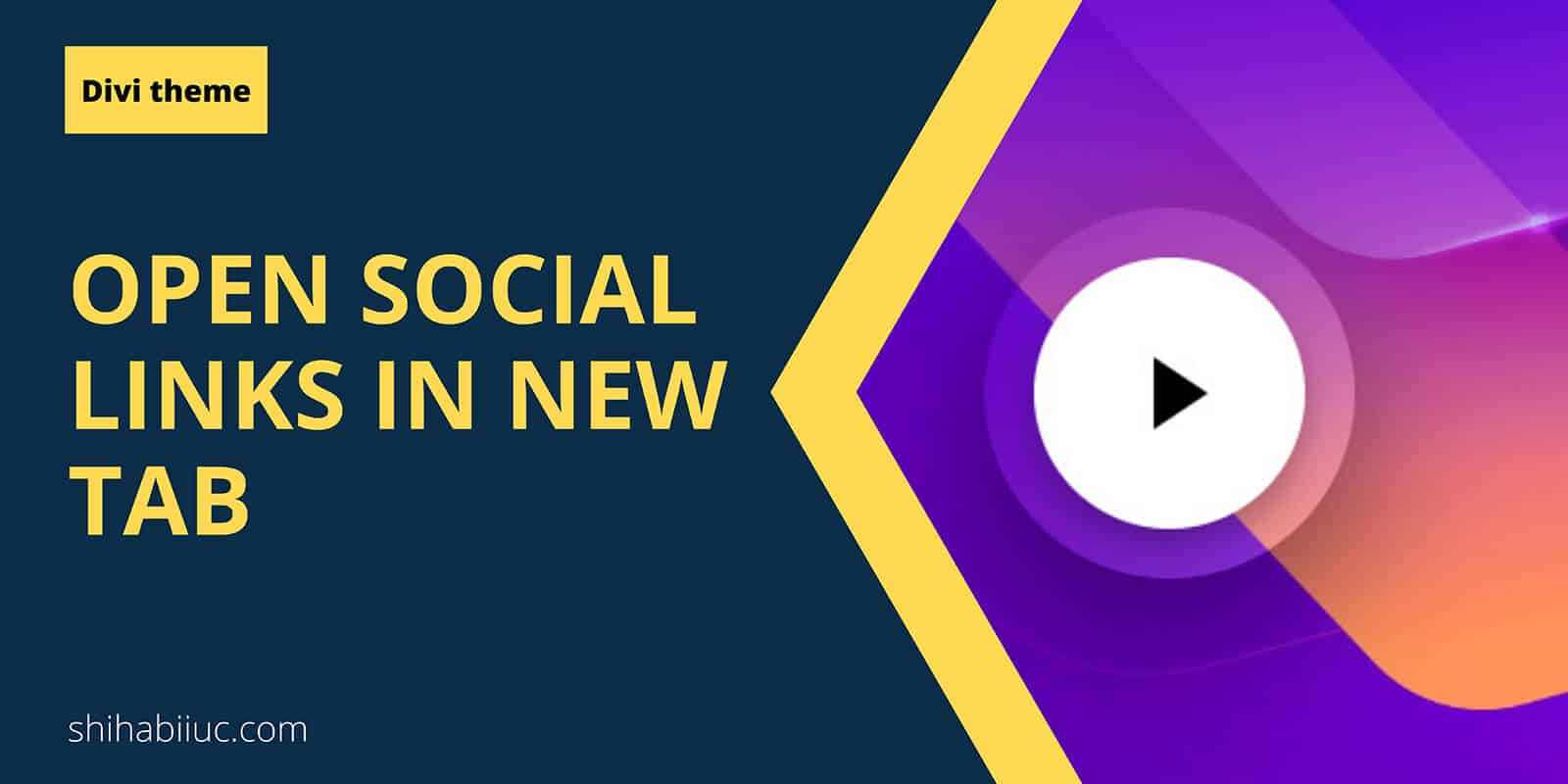 Open social media links in a new tab in Divi theme