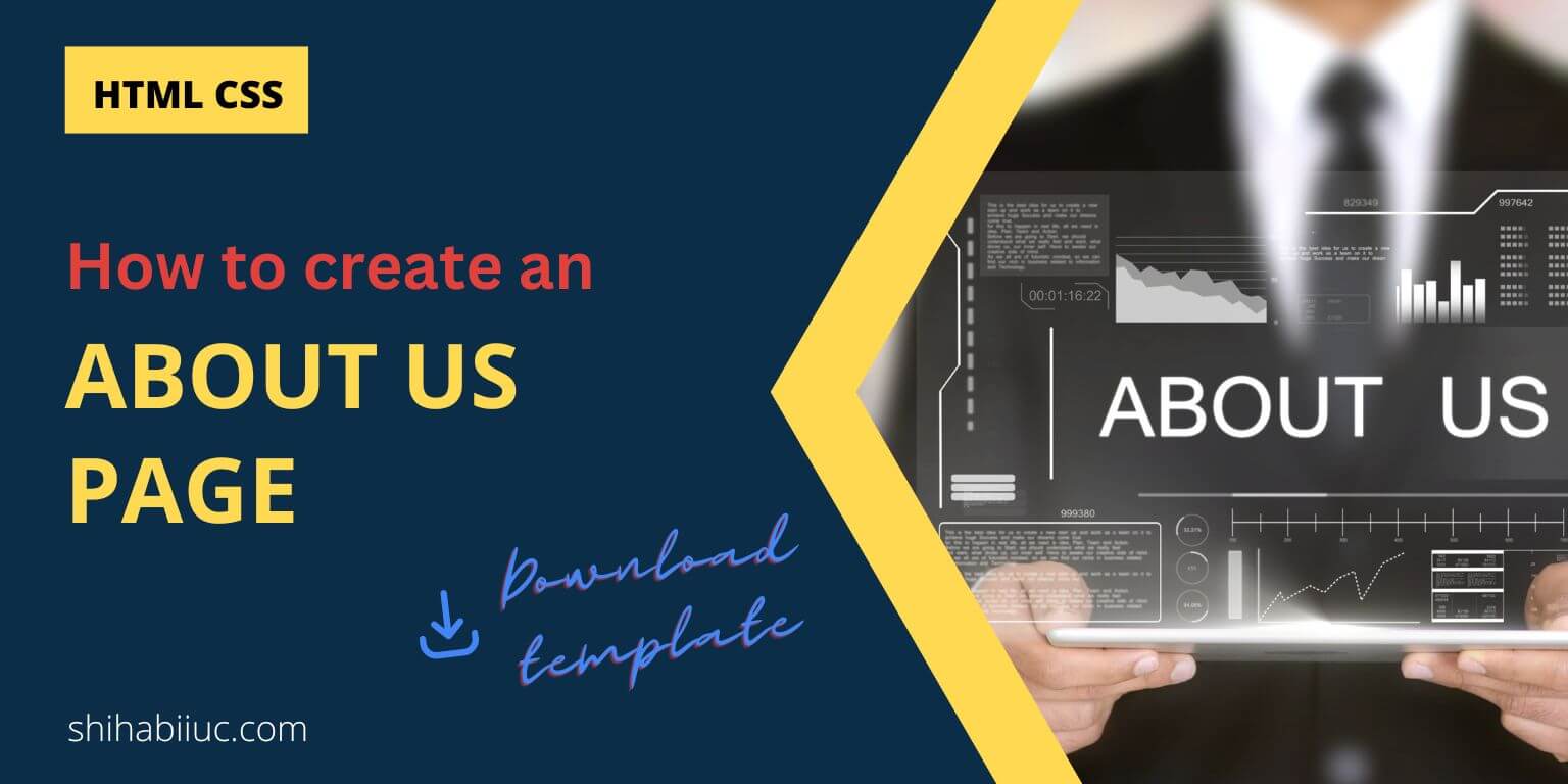 How to create about us page template using html css