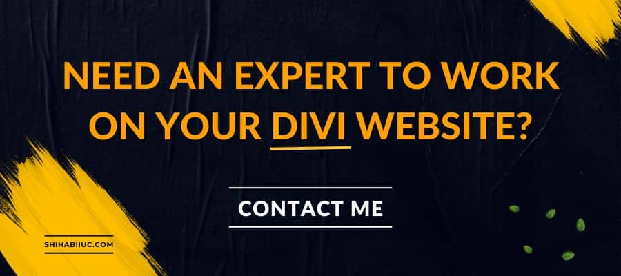 Banner, need a Divi expert?