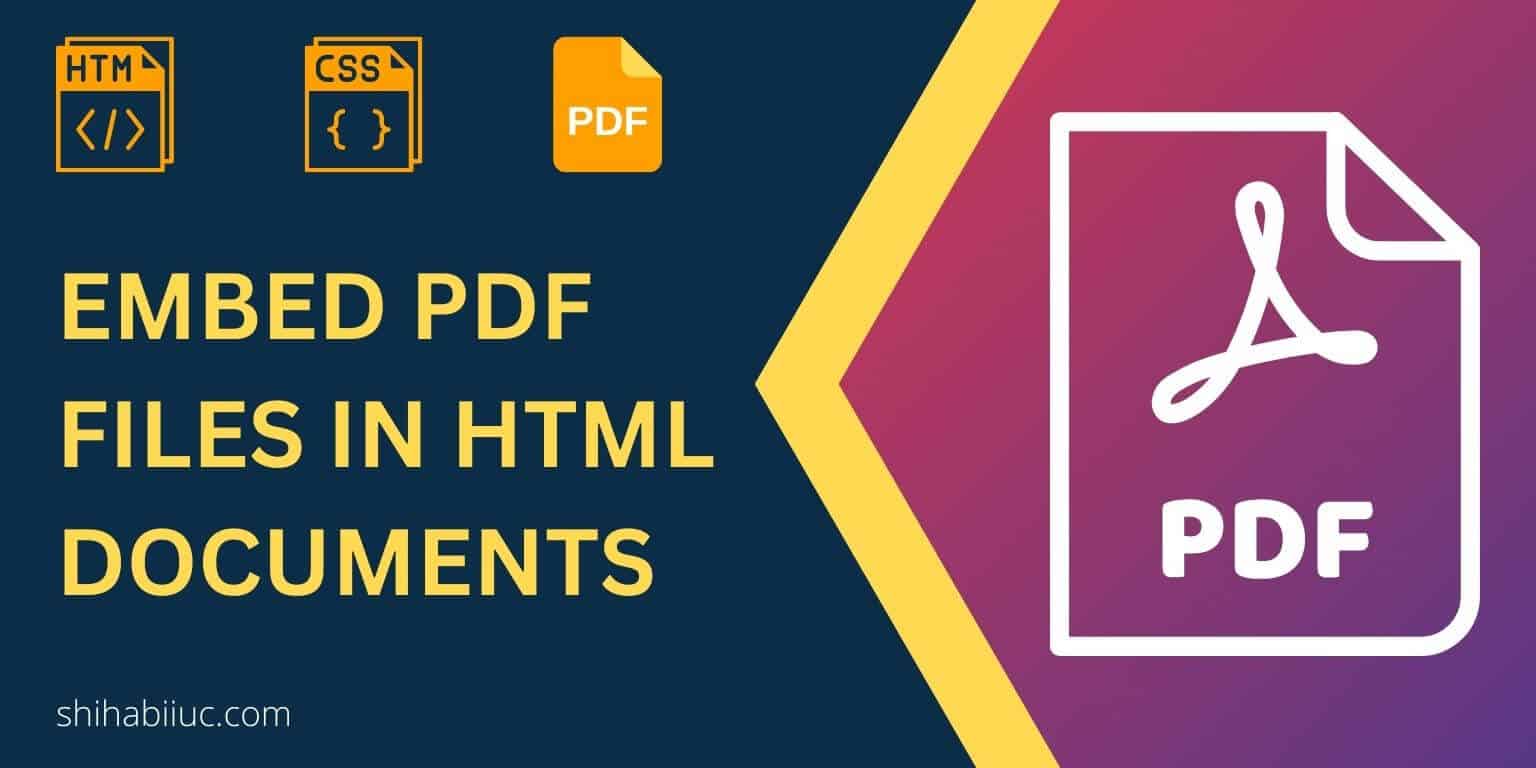 Embed PDF files in HTML documents