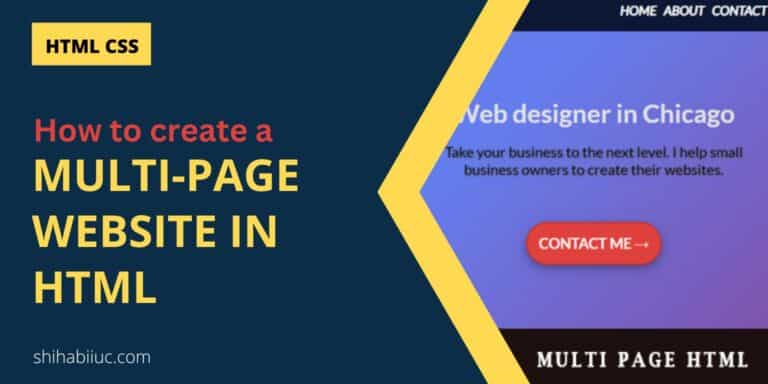 How To Create A Multiple page Website In HTML downloadable Template 