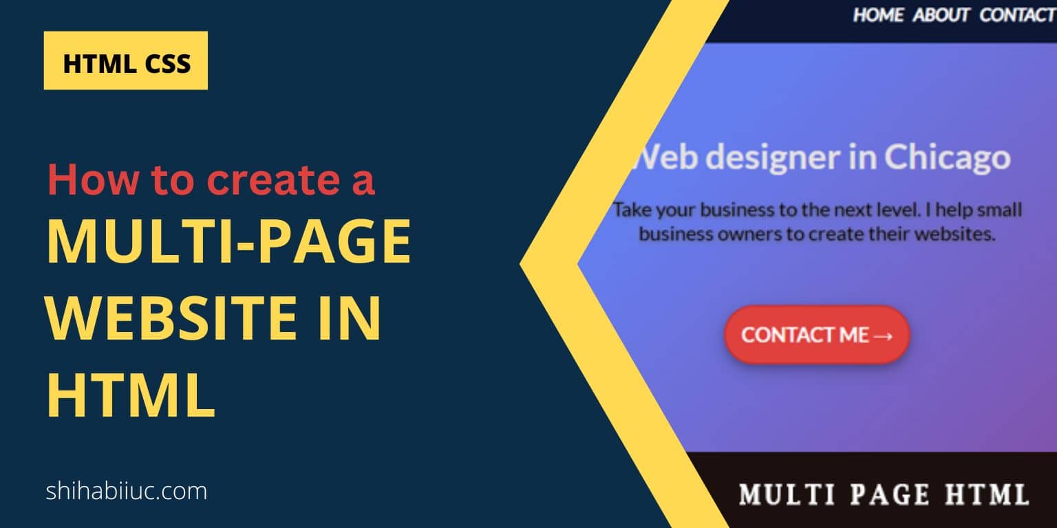 How to create a multiple page website using HTML