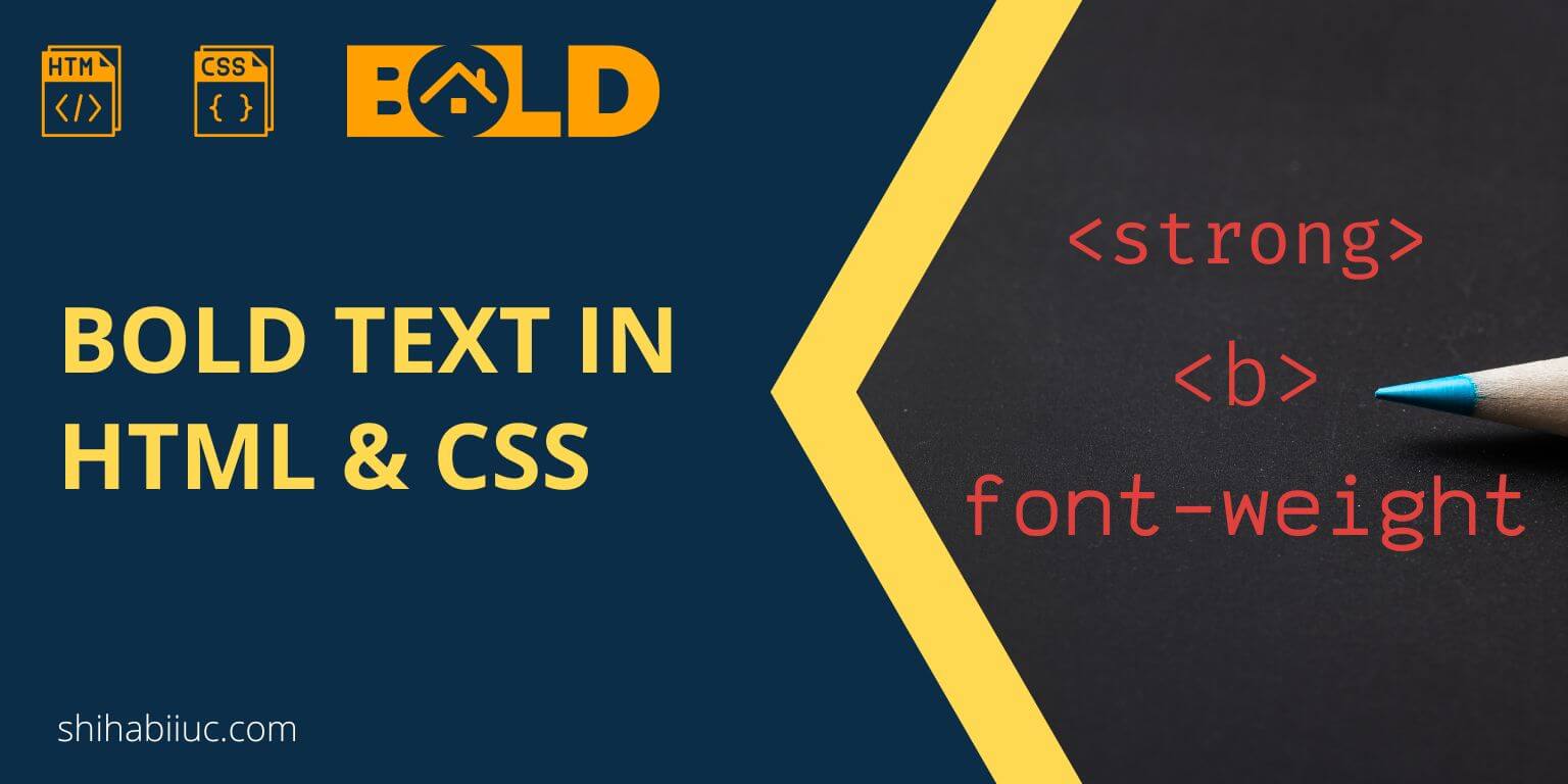 How To Make Text Bold In HTML 