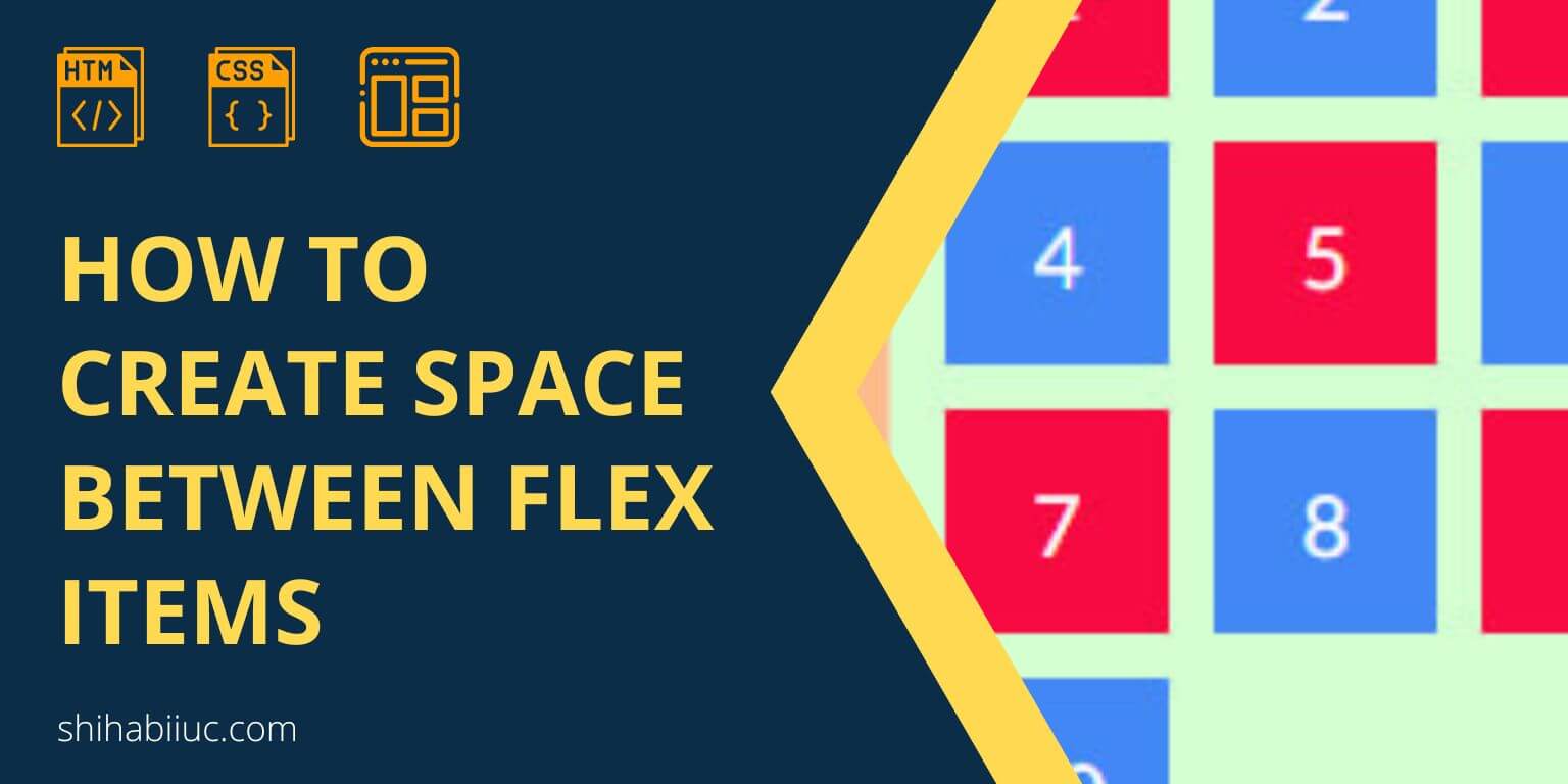 How to create space between flex items