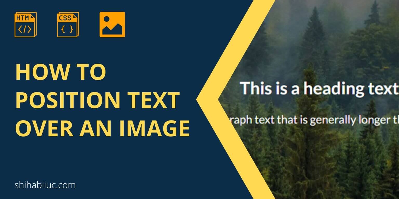 How to position text over an image?