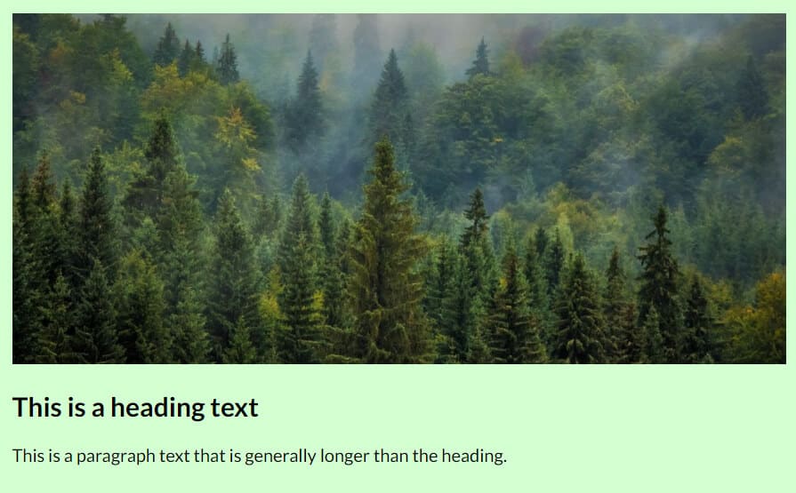 Image and text without any CSS