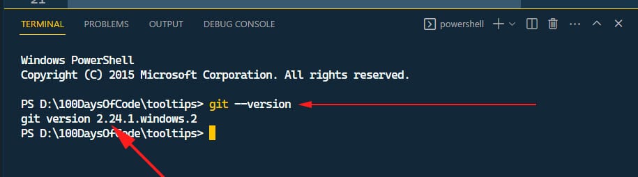 This is how to check Git version in your command line