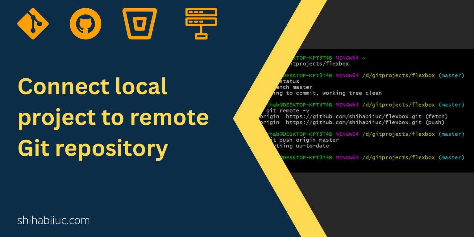 Connect local project to remote Git repository