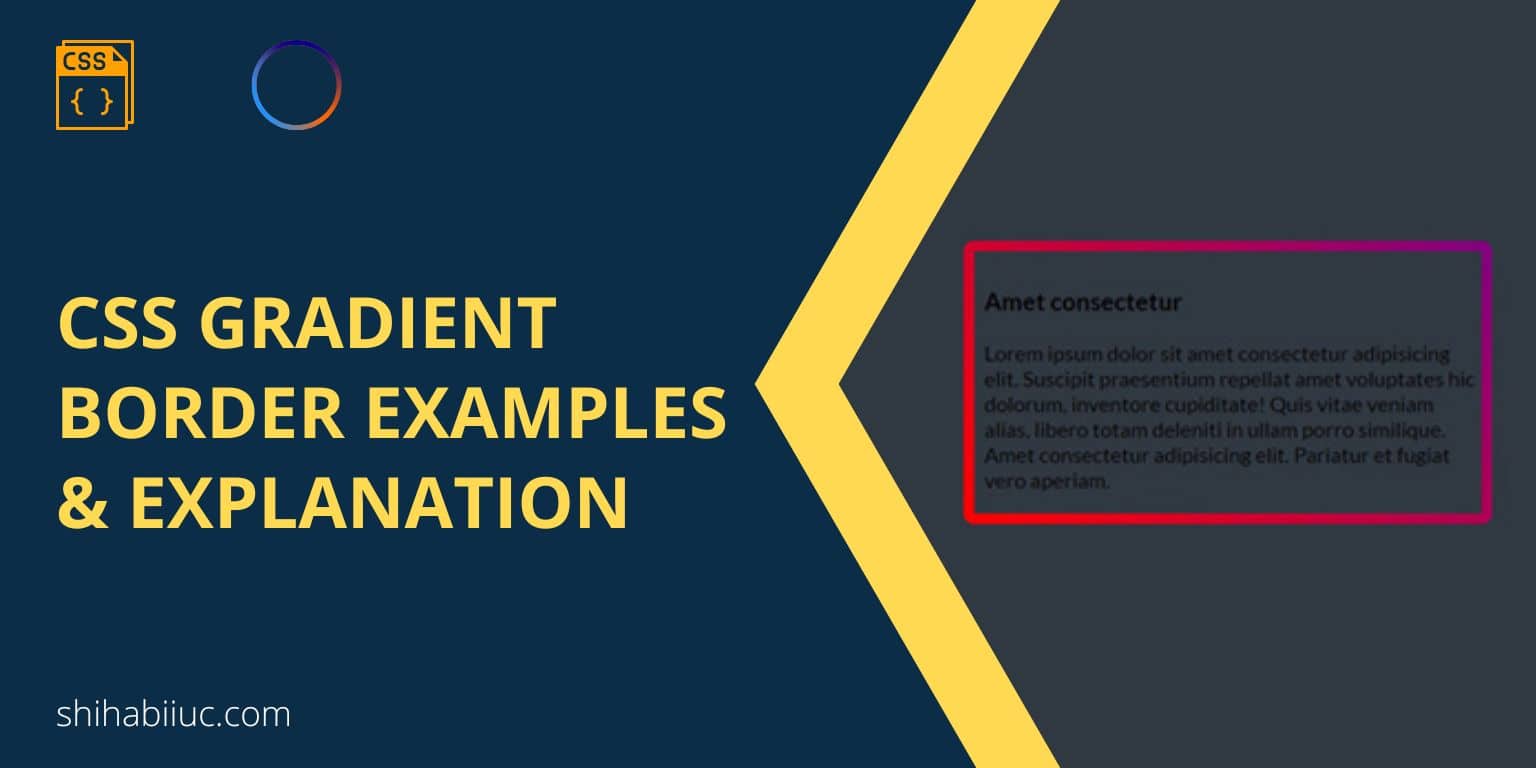 CSS gradient border examples and explanation
