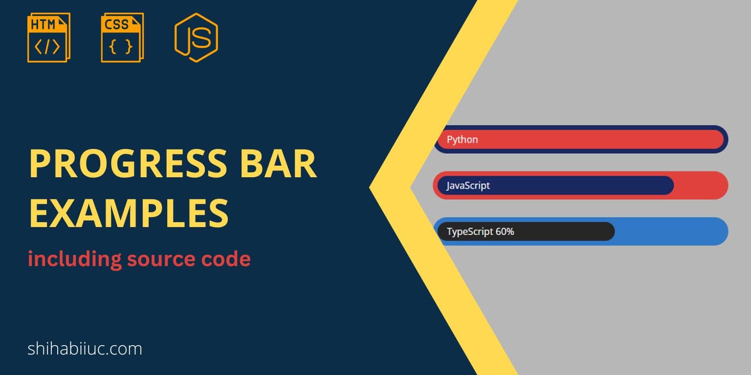 Progress bar examples including source code