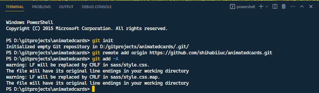 git add -A, stage all files to git