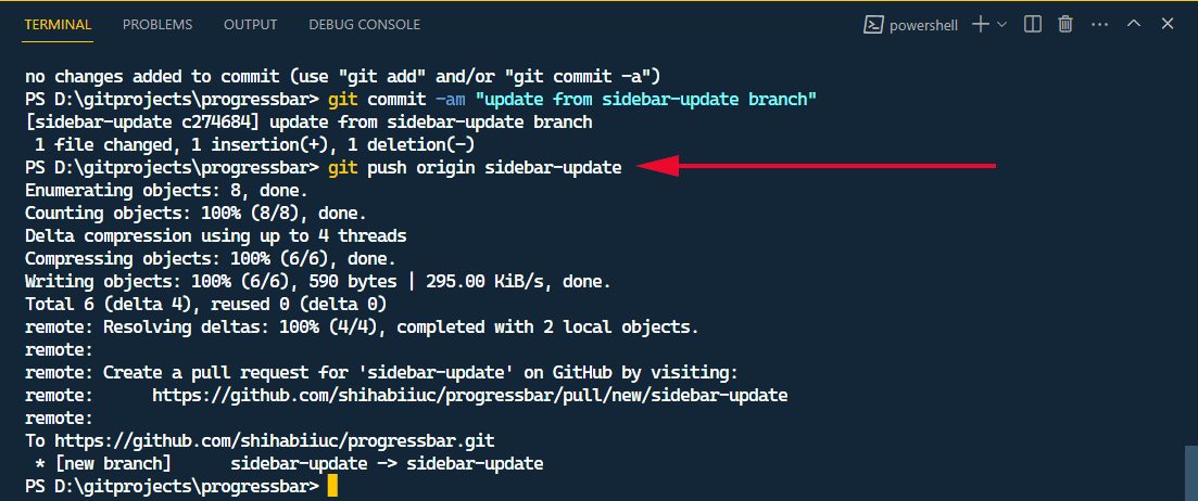 Git push to a specific branch that is not master