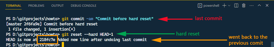 performed a hard reset that went back to the last commit