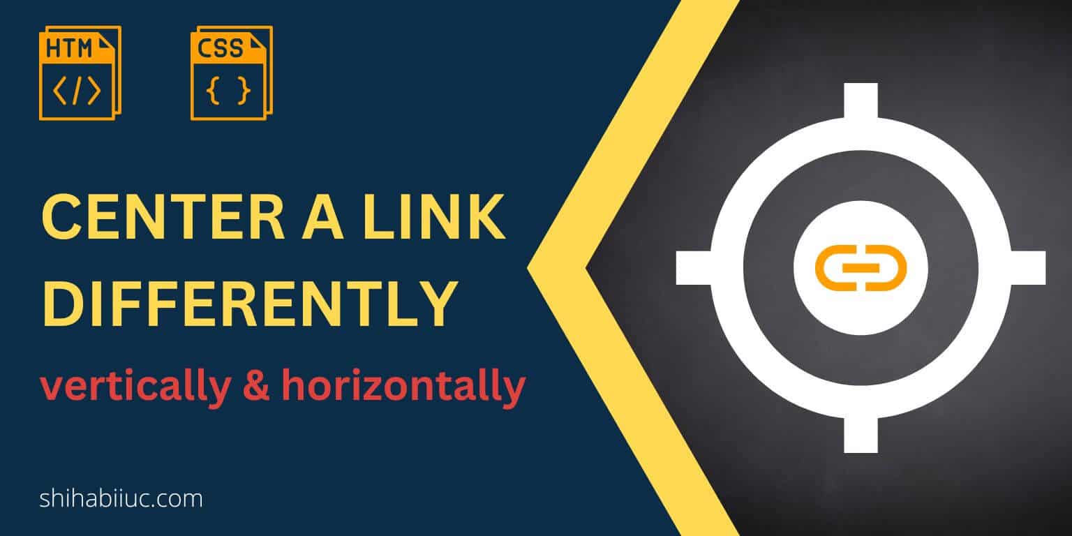 Center a link horizontally & vertically