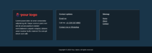 HTML footer examples (3 downloadable templates included)