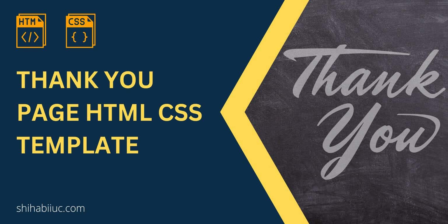 Thank you page html css template