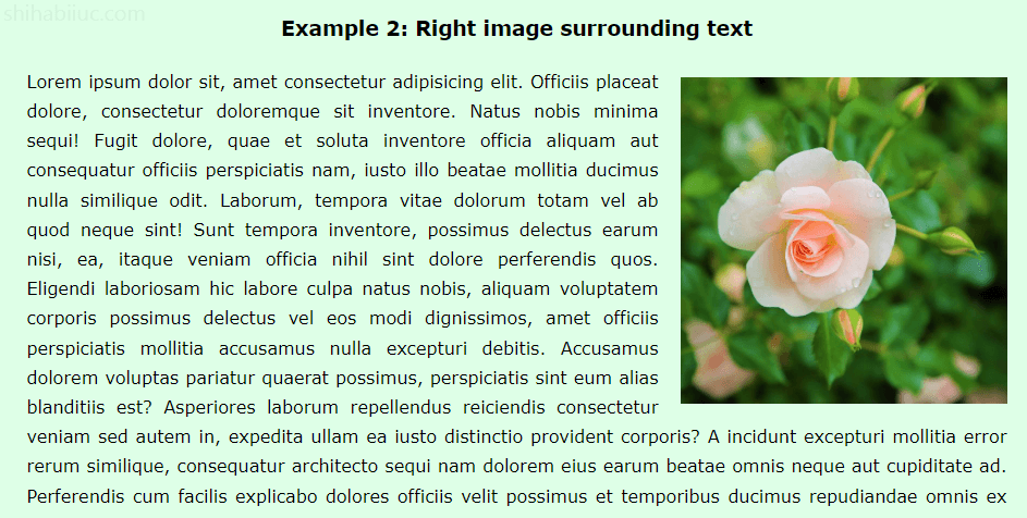 wrapping text around an image