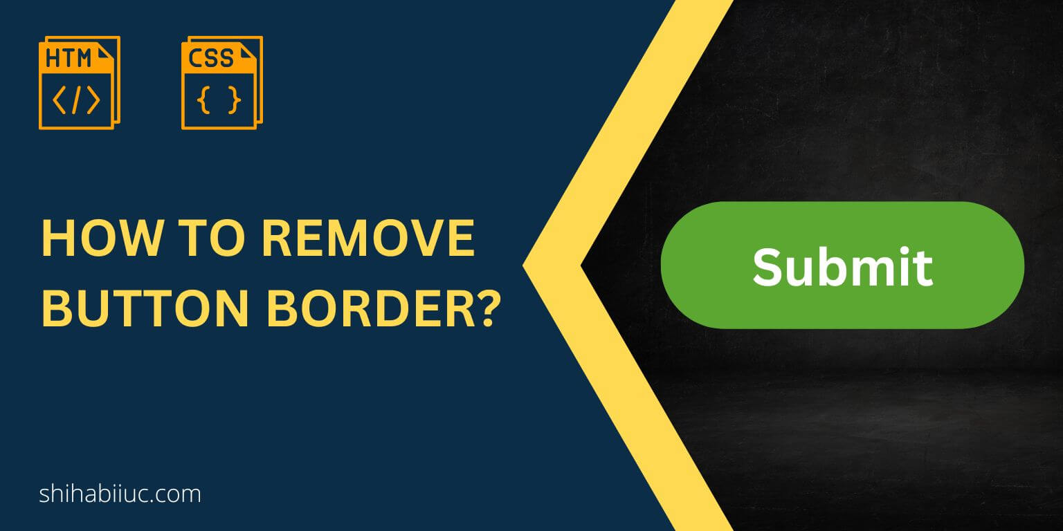 How to remove the button border using CSS