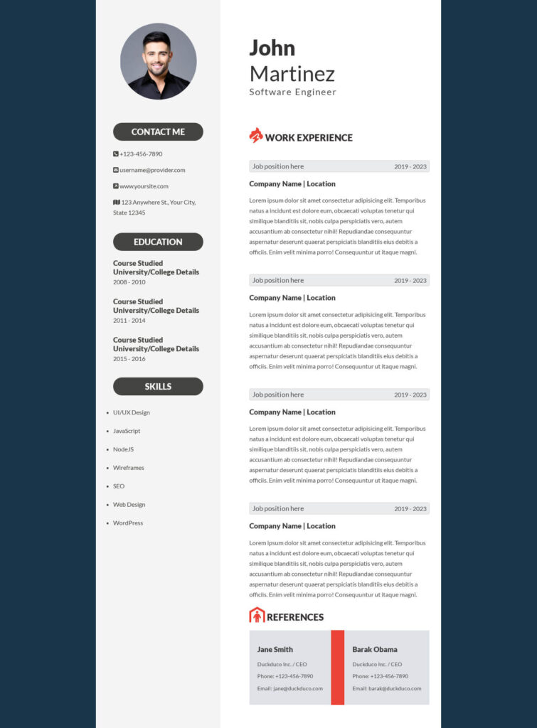 How to create a resume using HTML CSS (template included)?