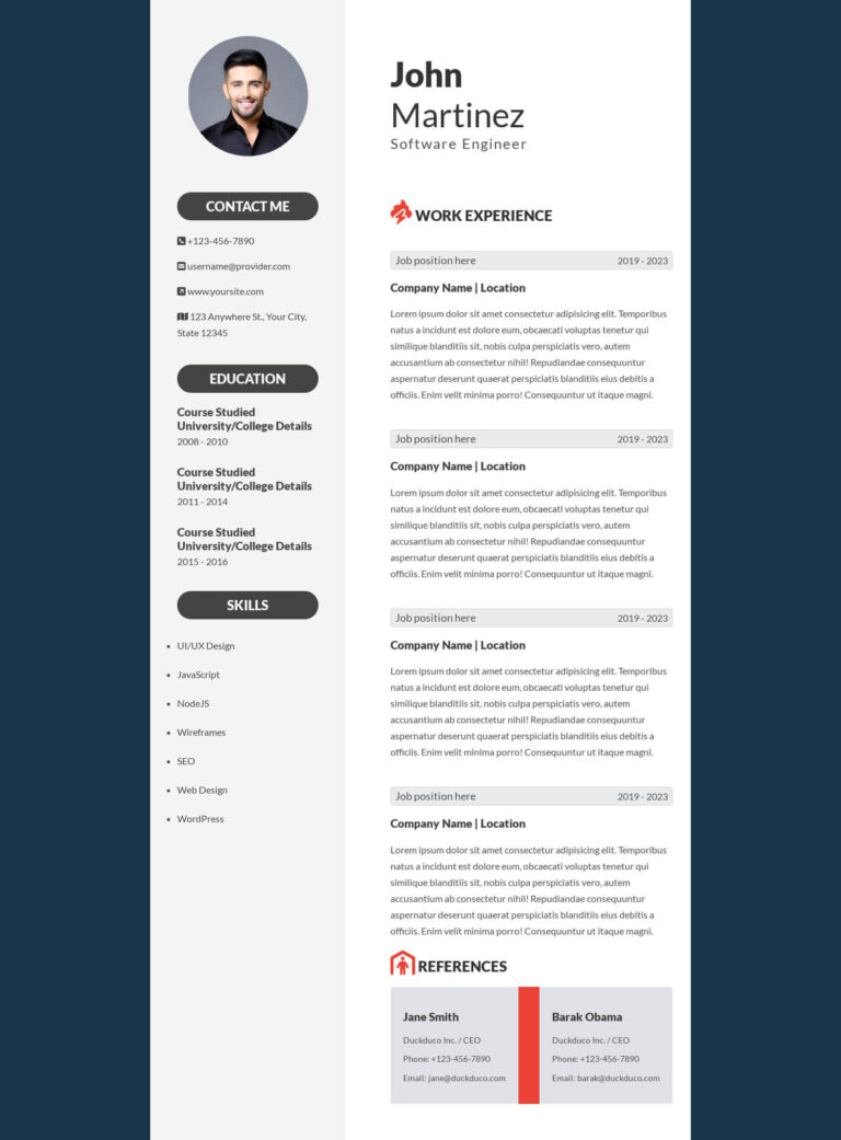 How to create a resume using HTML CSS (template included)?