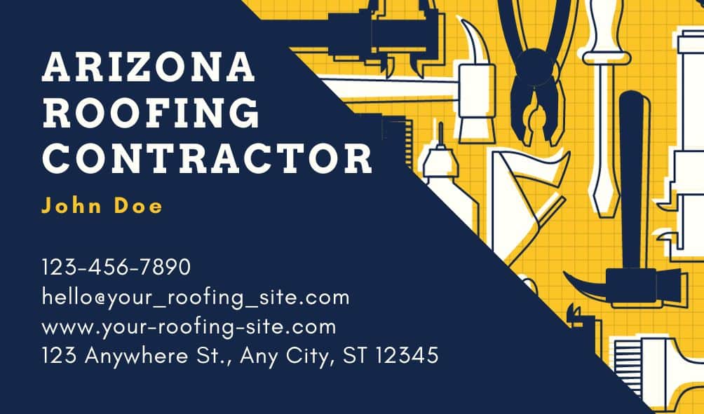 Visiting card sample for roofing business